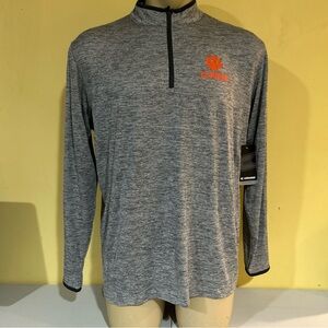 Clemson Tigers quarter zip gray performance shirt men’s large new Colosseum